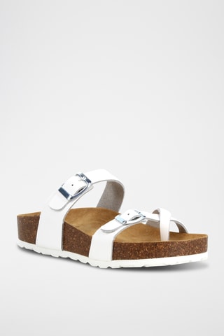 Sandales en cuir Mae - Blanc