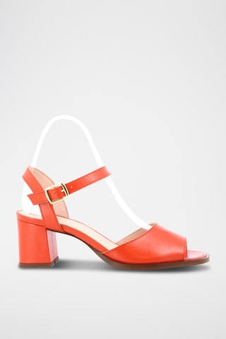Sandálias de salto em couro Kilda - Laranja