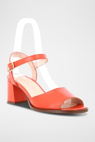 Sandálias de salto em couro Kilda - Laranja