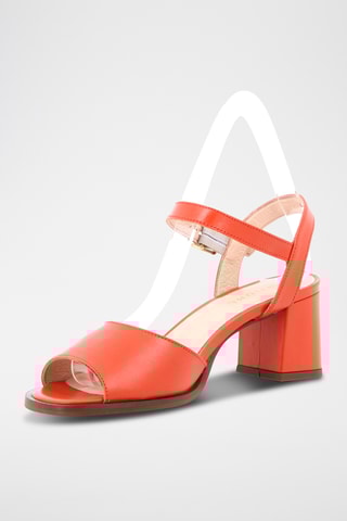 Sandálias de salto em couro Kilda - Laranja