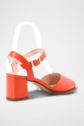 Sandálias de salto em couro Kilda - Laranja