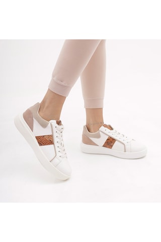 Baskets Enea - Blanc et camel