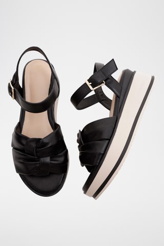 Sandales compensées Nyama - Noir