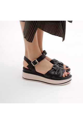 Sandales compensées Nyama - Noir