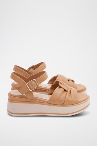 Sandales compensées Nyama - Camel