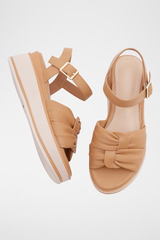 Sandales compensées Nyama - Camel