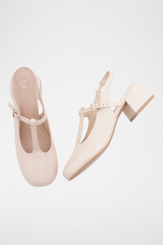 Salomés à talons Gyna - Écru