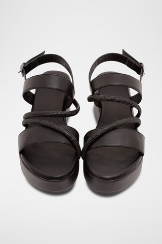 Sandales compensées Ornella - Noir