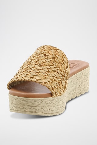 Mules compensées Rym - Beige