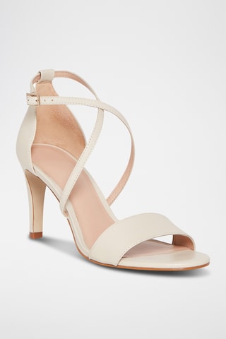 Sandálias de salto em couro Ilyana - Castanho