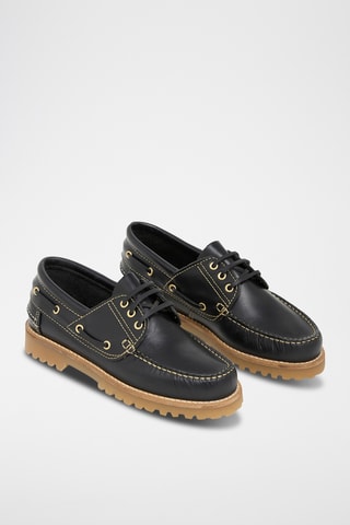 Chaussures bateau en cuir Soline - Noir