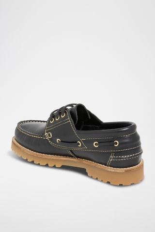 Chaussures bateau en cuir Soline - Noir