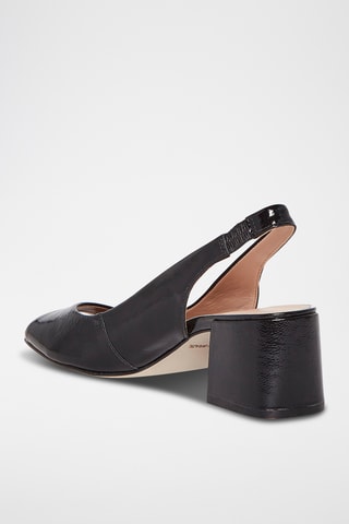 Sandálias de salto em couro Lusia - Preto