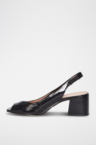 Sandálias de salto em couro Lusia - Preto