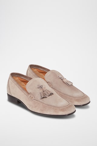 Mocassins en nubuck James - Taupe