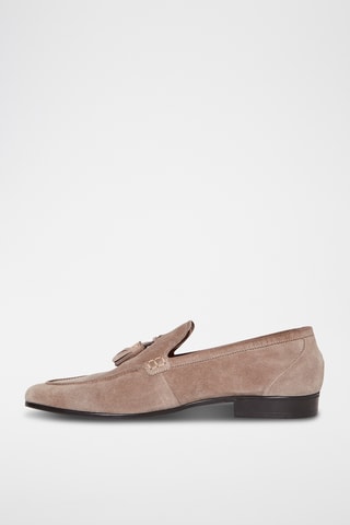 Mocassins en nubuck James - Taupe