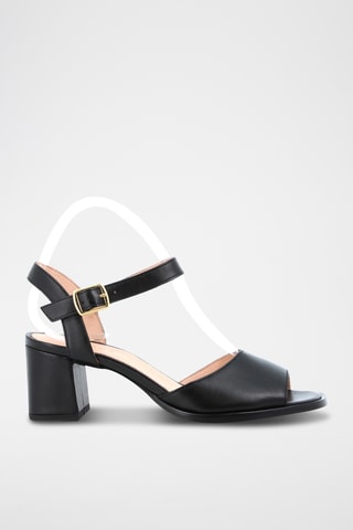 Sandálias de salto em couro Kilda - Preto