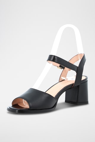 Sandálias de salto em couro Kilda - Preto