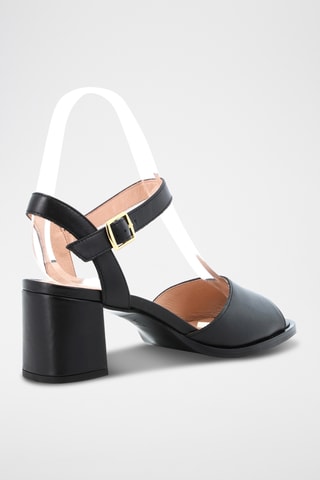 Sandálias de salto em couro Kilda - Preto