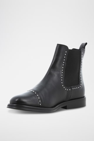 Bottines Chelsea en cuir Cloutee - Noir