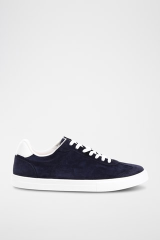 Baskets en croûte de cuir nubuck Gabin - Bleu