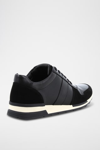 Baskets en cuir Patch - Noir