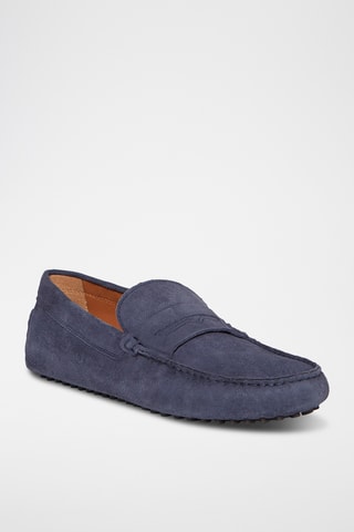 Mocassins en nubuck Patrick - Bleu marine