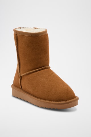 Botins forrados em nobuck Snowball - Camel