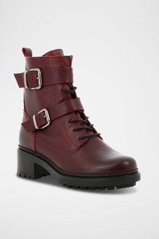 Bottines en cuir Nima - Bordeaux