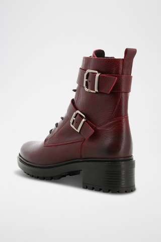 Bottines en cuir Nima - Bordeaux