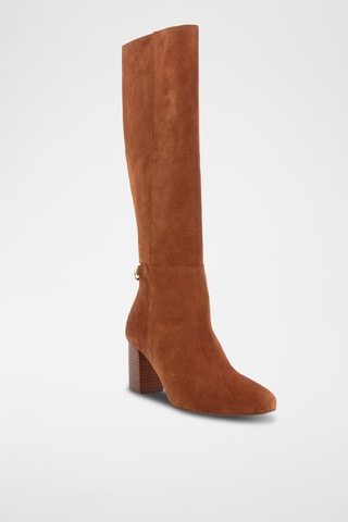 Botas em couro de vitelo nobuck Mordante - Camel