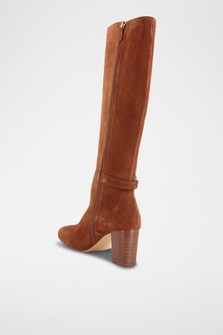 Botas em couro de vitelo nobuck Mordante - Camel