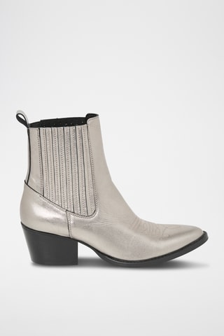 Bottines en cuir Odelia - Argenté