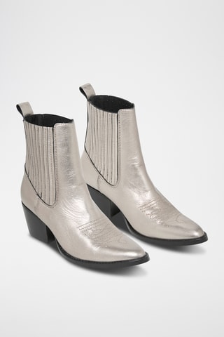 Bottines en cuir Odelia - Argenté