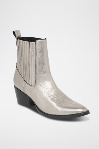 Bottines en cuir Odelia - Argenté