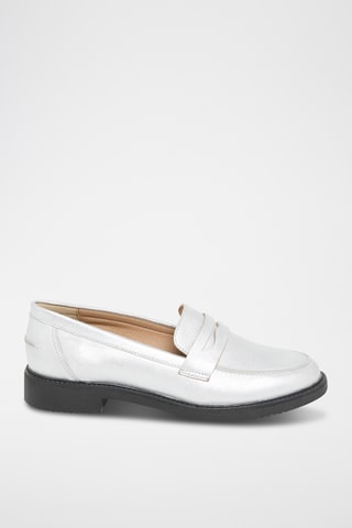 Mocassins en cuir Nera - Argenté