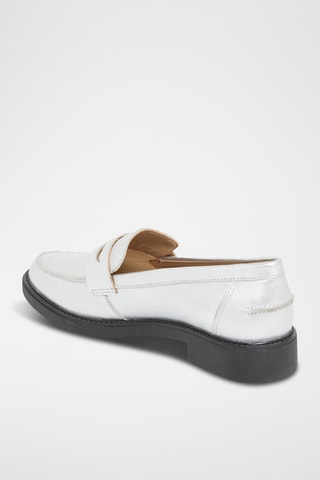 Mocassins en cuir Nera - Argenté