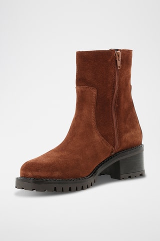 Bottines en croûte de cuir nubuck Lacca - Camel