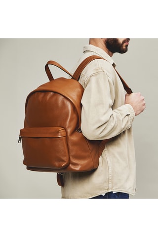 Sac à dos en cuir - Marron