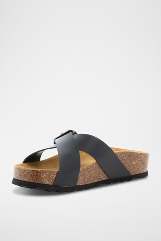 Mules en cuir Cleo - Noir