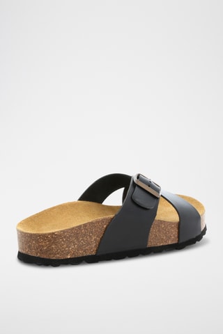 Mules en cuir Cleo - Noir