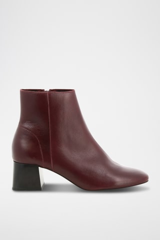 Bottines en cuir Simanette - Bordeaux