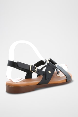 Sandales en cuir Papyrusette - Noir