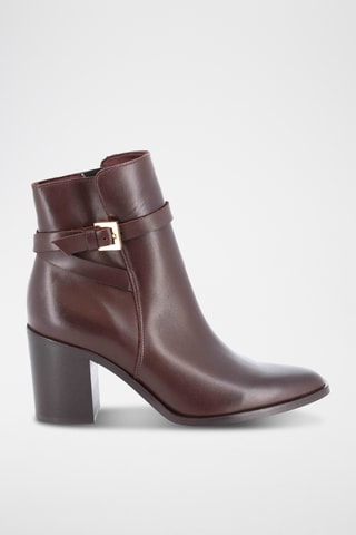 Botins em couro Baronne - Castanho