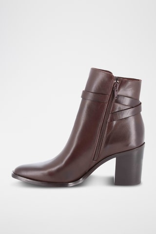 Botins em couro Baronne - Castanho