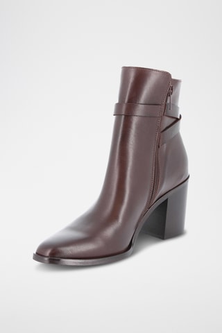 Botins em couro Baronne - Castanho