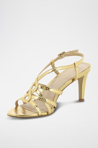 Sandálias de salto em couro Emancipee - Dourado