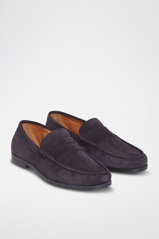 Mocassins en nubuck Nayport - Bleu marine