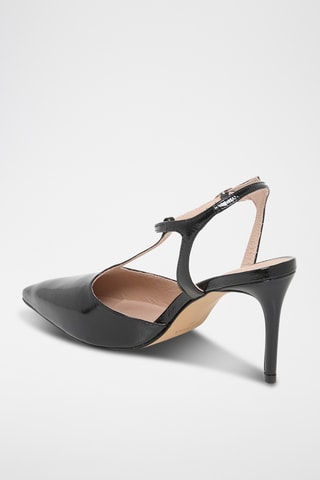 Salomés en cuir verni Edmee - Noir