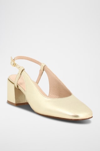 Sandales à talons en cuir Adriana - Doré